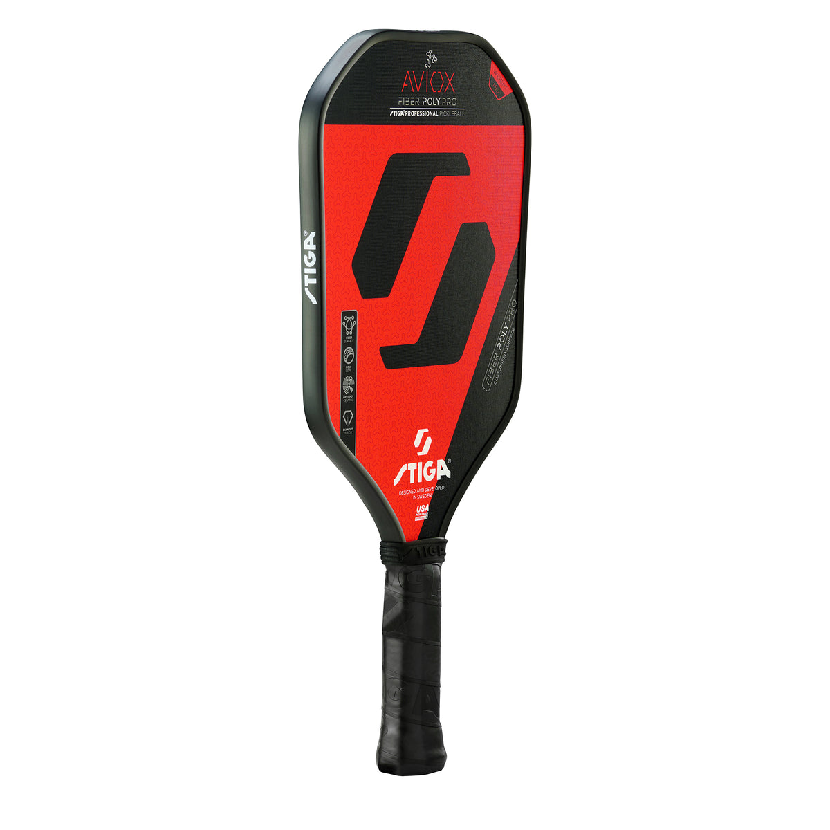 STIGA アビオックス ファイバーポリ プロ レッド（Paddle Aviox Fiber Poly Pro Red）