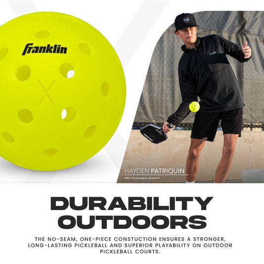 Franklin X-40 屋外用ピックルボール（X-40 Outdoor Pickleballs）3/12/100 Packs